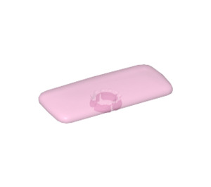 LEGO Transparent Pink Rectangular Clikits Icon with Pin 1 x 3 (51035)