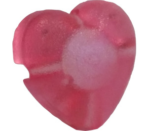 LEGO Transparent Pink Small Heart with Hole (45452)