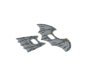 LEGO Transparent Plastic Batman Wings (Sheet of 2) (20273)