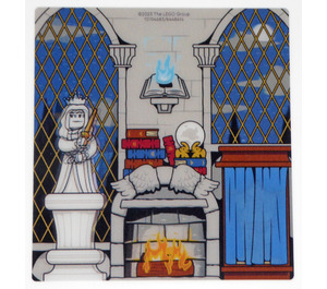 LEGO Transparent Plastic Lenticular Backdrop with Ravenclaw Common Room (104683)