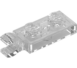 LEGO Transparente Placa 1 x 2 con Clip Horizontal en Final (42923 / 63868)