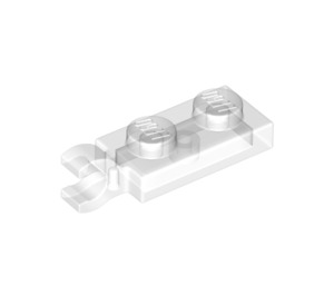 LEGO Transparent Plate 1 x 2 with Horizontal Clip on End (42923 / 63868)