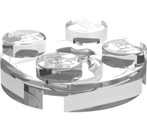 LEGO Transparent Plate 2 x 2 Round with Axle Hole (with '+' Axle Hole) (4032)