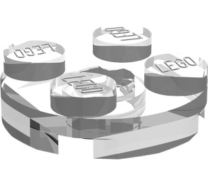 LEGO Transparent Platte 2 x 2 Runden mit Achse Loch (mit 'X'-Achsloch) (4032)