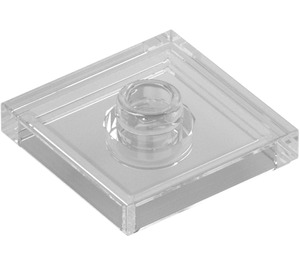 LEGO Transparent Plate 2 x 2 with Groove and 1 Center Stud (23893 / 87580)