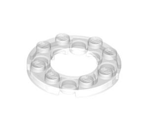 LEGO Transparent Plate 4 x 4 Round with Cutout (11833 / 28620)