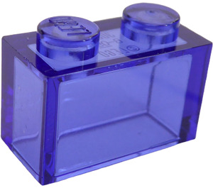 LEGO Violet transparent Brique 1 x 2 sans tube à l'intérieur (3065 / 35743)