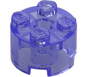 LEGO Violet Transparent Brique 2 x 2 Rond (3941 / 6143)