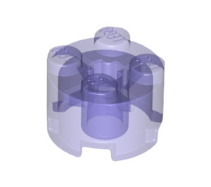 LEGO Transparent Purple Brick 2 x 2 Round (3941 / 6143)