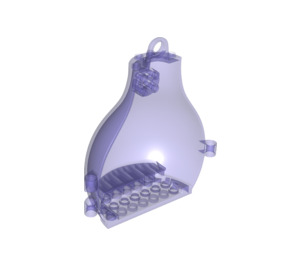 LEGO Transparent Purple Container - Pear Shaped Half (65253)