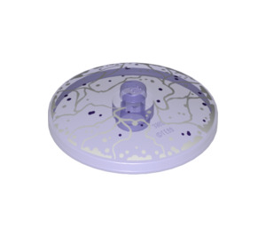 LEGO Transparent Purple Dish 4 x 4 with Force Field Pattern (Solid Stud) (3960 / 38133)