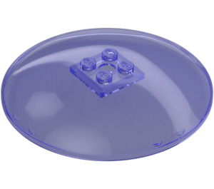 LEGO Transparent Purple Dish 8 x 8 (3961 / 35154)