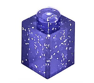 LEGO Paillettes violettes transparentes Brique 1 x 1 (3005 / 30071)