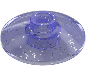 LEGO Transparent Purple Glitter Dish 2 x 2 (4740 / 30063)