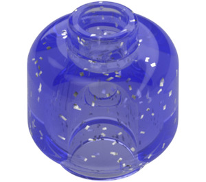 LEGO Transparent Purple Glitter Minifigure Head (3626 / 88475)