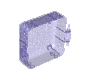 LEGO Transparent Purple Glitter Play Cube Box 3 x 8 with Hinge (64462)