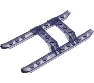 LEGO Violet transparent Helicopter Landing Skids 12 x 6 (30248 / 40939)