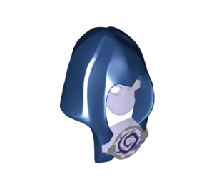 LEGO Transparent Purple Minifig Hood with Transparent Purple Mask and Swirl Decoration (20265)