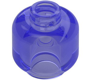 LEGO Transparent Purple Minifigure Head (Safety Stud) (3626 / 88475)