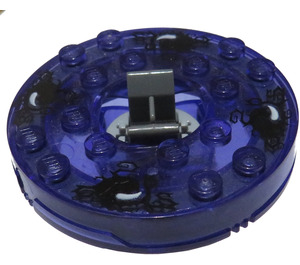 LEGO Transparent Purple Ninjago Spinner with Black Circles (92547)