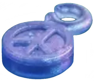 LEGO Ópalo morado transparente Charm - Peace Symbol