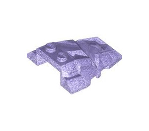 LEGO Transparent Purple Opal Wedge 4 x 4 with Jagged Angles (28625 / 64867)