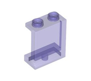 LEGO Transparant paars Paneel 1 x 2 x 2 met zijsteunen, holle noppen (35378 / 87552)