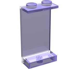 LEGO Transparent Purple Panel 1 x 2 x 3 without Side Supports, Solid Studs (2362 / 30009)