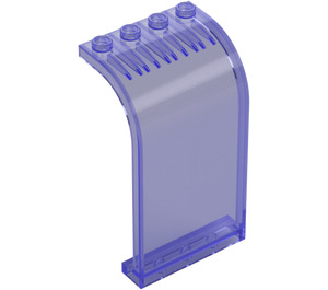 LEGO Transparent Purple Panel 3 x 4 x 6 with Curved Top (2571 / 35251)