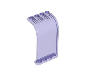 LEGO Transparent Purple Panel 3 x 4 x 6 with Curved Top (2571 / 35251)