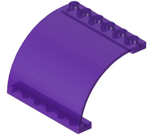 LEGO Violet Transparent Panneau 6 x 5 x 3 Incurvé (5065)