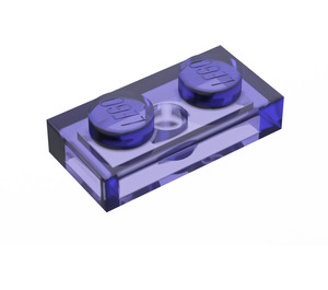 LEGO Violet transparent assiette 1 x 2 (3023 / 28653)
