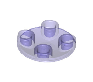LEGO Transparent Purple Plate 2 x 2 Round with Rounded Bottom (2654 / 28558)
