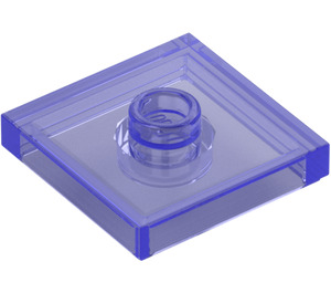 LEGO Transparent Purple Plate 2 x 2 with Groove and 1 Center Stud (23893 / 87580)