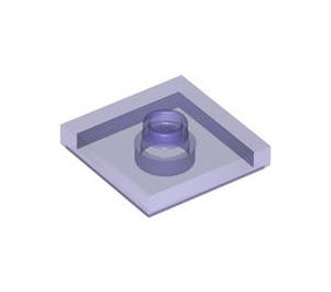 LEGO Transparent Purple Plate 2 x 2 with Groove and 1 Center Stud (23893 / 87580)