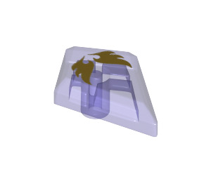 LEGO Violet transparent Tuile 1 x 2 diamant avec Angel wings (35649 / 36707)