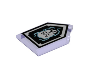 LEGO Violet transparent Tuile 2 x 3 Pentagonal avec Corrupting Crush Power Bouclier (22385 / 29230)