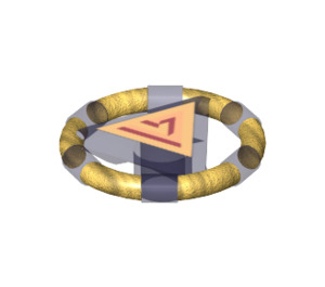 LEGO Transparent Purple Treasure Ring with Triangle Pattern (87748 / 94394)