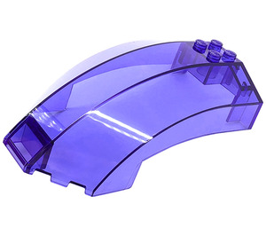 LEGO Transparent Purple Windscreen 10 x 6 x 4 Curved (18729 / 43376)