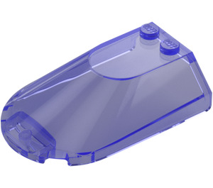 LEGO Transparent Purple Windscreen 4 x 6 x 1.3 Curved (5378)