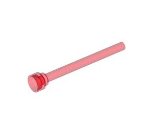 LEGO Transparant Rood Antenne 1 x 4 met ronde top (3957 / 30064)