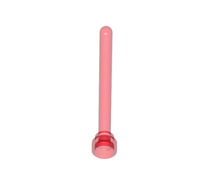 LEGO Transparant rood Antenne 1 x 4 met ronde top (3957 / 30064)