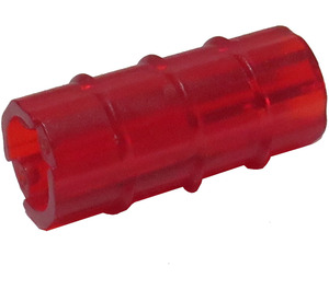 LEGO Rojo transparente Eje Conector (Con reborde y agujero "x") (6538)