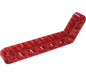 LEGO Rouge transparent Faisceau Courbé 53 degrés, 3 et 7 des trous (32271 / 42160)