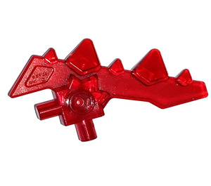 LEGO Transparent Red Blade with Spikes (23861 / 28683)