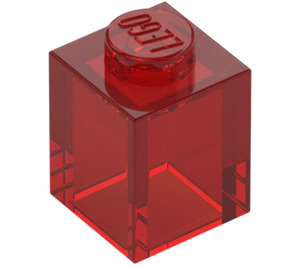 LEGO Transparent Red Brick 1 x 1 (3005 / 30071)