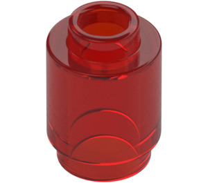 LEGO Transparent Red Brick 1 x 1 Round with Open Stud (3062 / 35390)