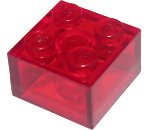 LEGO Transparent Red Brick 2 x 2 (3003 / 6223)