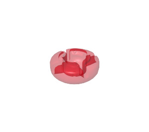 LEGO Rouge Transparent Clickits Rond 2 x 2 (45477 / 51509)