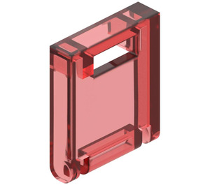 LEGO Rouge transparent Récipient Boîte 2 x 2 x 2 Porte avec Fente (4346 / 30059)